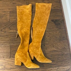 Tan OTK Boots